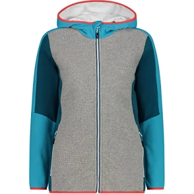 Imagen de CMP Chaqueta polar elástica para mujer con capucha fija, Laguna, M