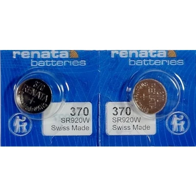 Imagen de 2 pilas Renata para reloj de pulsera, fabricación suiza, dióxido plata, sin mercurio, 1,55 V, larga vida útil