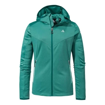 Imagen de Schöffel Sudadera con Capucha de Forro Polar Svardalen L Chaqueta, Verde petróleo, 46 para Mujer