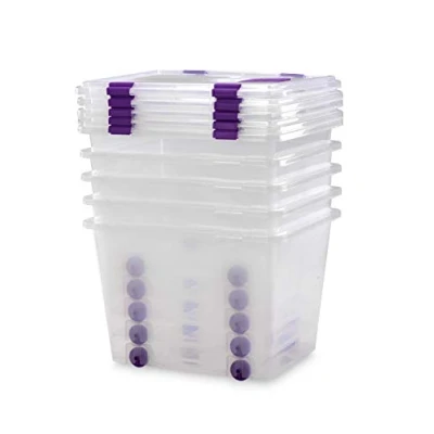 Imagen de TODO HOGAR Caja Plástico Almacenaje Grandes Multiusos con Ruedas Medidas 510 x 410 360 mm Capacidad de 52 litros (5)
