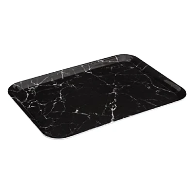 Imagen de 5five bandeja rectangular angular 33x43cm efecto mármol negro