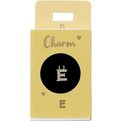 Imagen de Depesche 11834 005 Charm Letra E, Colgante Chapado en Oro para Collares, Pulseras y Pendientes, Ideal como pequeño Regalo, Multicolor, Normal