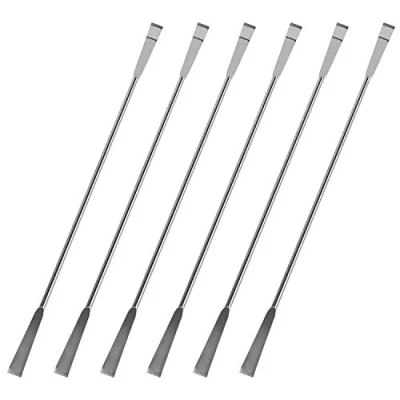 Imagen de QWORK Micro Espátulas de Acero Inoxidable Cuchara Espátula Laboratorio, 200mm 6 Piezas