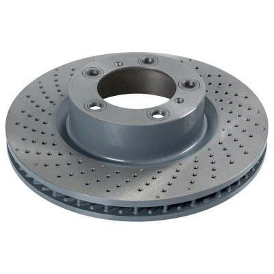 Imagen de FEBI BILSTEIN 108215 Disco de freno Eje delantero, izquierda 330 28 5 130 perforado/ventil. int. revestido altamente carbonizado PORSCHE: Cayman