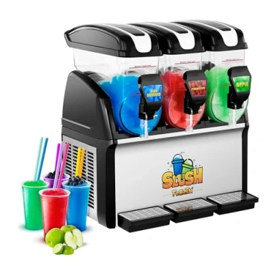 Imagen de Royal Catering Máquina de Granizados RCSL 3/15 (3 x 15 L, 980 W, 2 a 3 C, Libre BPA, Ciclo trabajo 8 12 horas, Grado dureza: 4 niveles)