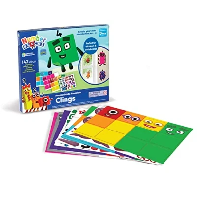 Imagen de Learning Resources Numberblocks Reusable Clings, Classroom Essentials for Teachers, Recreate the One to Ten on Whiteboards, Easy DIY