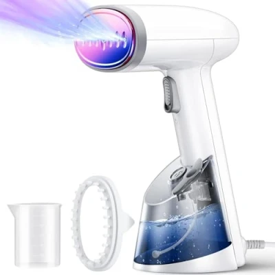 Imagen de Plancha Vertical Vapor, Mioduro Removedor de Arrugas Planchado al Calentamiento Rápido 20 Segundos, Viaje, Tanque Agua Desmontable Grande 250 ml Potencia KG 1808