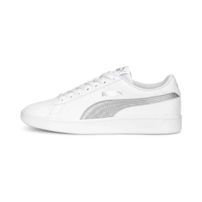 Imagen de PUMA Smash V2 Metallics JR, Botas de fútbol, White Glacial Gray Silver, 36 EU