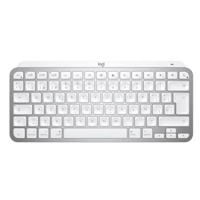 Imagen de Teclado inalámbrico Logitech MX Keys Mini, Para Apple Mac/Windows, Bluetooth, Retroiluminación, Botones easy switch, USB C, Carga rápida, Gris