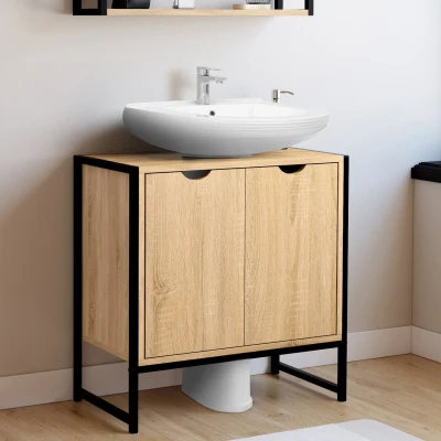 Imagen de IDMarket Mueble bajo lavabo baño DETROIT diseño industrial