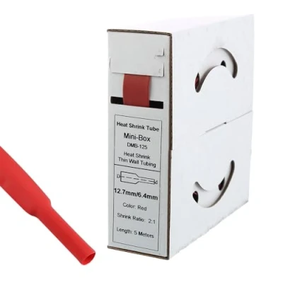Imagen de Offgridtec Tubo termorretráctil (5 m, 12,7 mm a 6,4 mm), color rojo