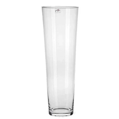 Imagen de Matches21 jarrón de cristal cónico en forma cono, decorativo cristal, alto, redondo, 1 unidad, diámetro 19 x 70 cm