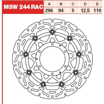 Imagen de TRW MSW244RAC Disco de freno 296 5