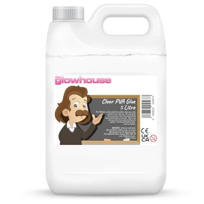 Imagen de The Glowhouse Pegamento Transparente lavable de PVA para manualidades con slime en casa o la escuela (5 Litros)
