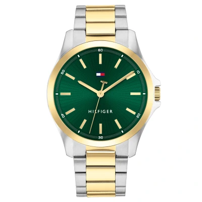 Imagen de Tommy Hilfiger Bruce Reloj silvercoloured/goldcoloured/green, Hombre, Talla: One Size, Silver coloured/gold coloured/green