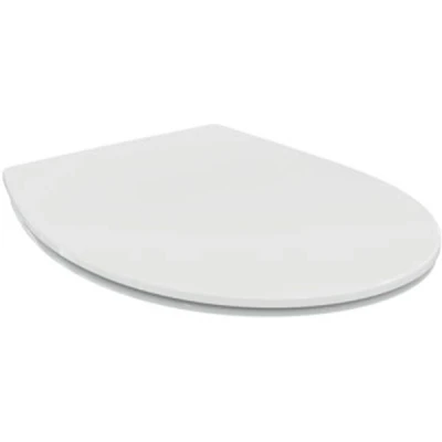 Imagen de Ideal Standard EUROVIT Asiento y tapa Universal,con cierre Normal Blanco Fácil de instalar Resistente Acero inoxidable Fijaciones incluidas E131701