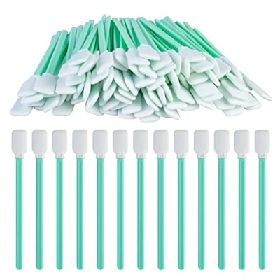 Imagen de Nizirioo 100 varillas de limpieza esponja algodón para bucal Juego largo estéril cámara, lentes