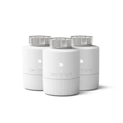 Imagen de tado BASIC Cabezal Termostático Inteligente Pack de 3 Accesorio control calefacción en varias habitaciones con termostato inteligente, fácil instalación, compatible Alexa, Siri y Google