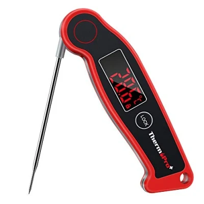 Imagen de ThermoPro TP19 Termómetro de Cocina Digital Impermeable para Carne con Retroiluminación y Termopar Ambidiestro Lectura Instantánea Alimento Liquidos Aceite Barbacoa
