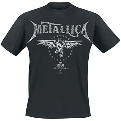 Imagen de Metallica Biker Hombre Camiseta Negro L 100% algodón Vorne Bedruckt Regular