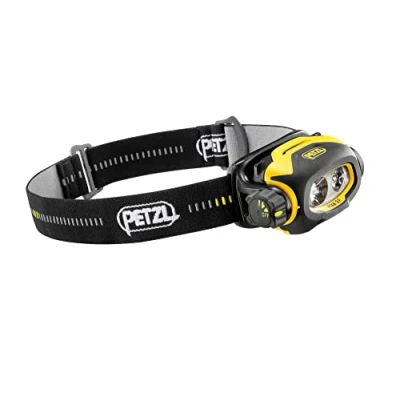 Imagen de Petzl pixa 3r torcia frontale per fascia nera, gialla ip67, 90 lm, lithium polymer (lipo), 13 h