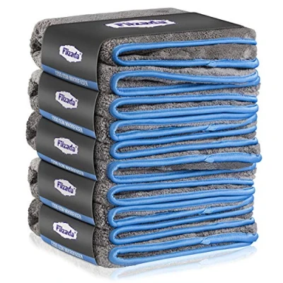 Imagen de Filzada® 5X Paños de Microfibra para Coches 1200 gsm Increíble Potencia succió Toalla Secado Coche el Cuidado Profesional del (42x48cm)