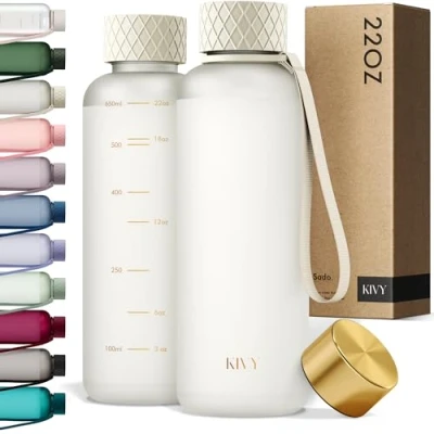 Imagen de KIVY Botella de agua Tritan (oro blanco, 650 ml)
