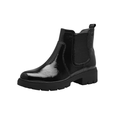 Imagen de Tamaris Comfort Chelsea Botines con plataforma, Mujer, Talla: 40, Black patent Zapatos