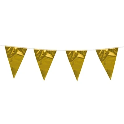 Imagen de Boland 29477 Hilo 10M 18 Banderines Gigantes Metálico, color oro (Ciao Srl 29477)