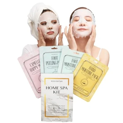 Imagen de KOCOSTAR Home spa Kit Set de para cara, manos, pies, cuidado mujer bienestar coreano mujeres Juegos integrales corporal regalo belleza, 4