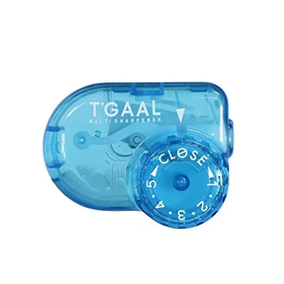 Imagen de KUTSUWA STAD T&#039;GAAL Sacapuntas de ángulo ajustable, azul translúcido, 1 unidad (RS036BL)