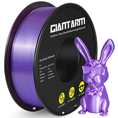 Imagen de GIANTARM Filamento PLA 1.75mm Silk Púrpura, Impresora 3D 1 kg Carrete