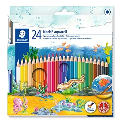 Imagen de STAEDTLER Noris Club aquarell 10 Estuche con 24 lápices, multicolor, (144 10NC24)