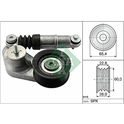 Imagen de INA 534 0595 10 Brazo tensor, correa trapecial poli V LAND ROVER: Freelander 2 SUV, Range Rover Evoque
