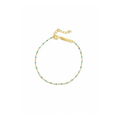 Imagen de Singularu DOTS Turquoise Enamel Gold Plated Pulsera, Mujer, Talla: One Size,