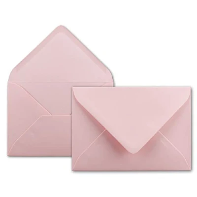 Imagen de sobres coloridos de Neuser 80 g/m², B6, 175 x 125 mm, cierre mojado., color Rosa 50 Umschläge