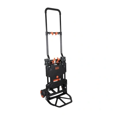 Imagen de Black+Decker 2 en 1 Carro y Caretilla Plegable Carretilla de Carga MAX. 55KG Mano 120KG Plataforma con Ruedas Robustas Plástico/Acero