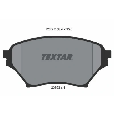 Imagen de TEXTAR 2386301 Juego de pastillas freno no preparado para indicador desgaste MAZDA: MX 5 2