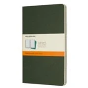 Imagen de Moleskine Cahier Journal, Set 3 Notebooks with Ruled Pages, Cardboard Cover Visible Cotton Stiching, Colour Myrtle Green, Large 13 x 21 cm, 80 Pages