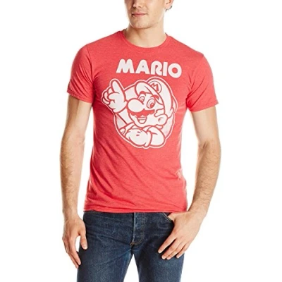 Imagen de Nintendo So Mario playera para hombre Rojo Large