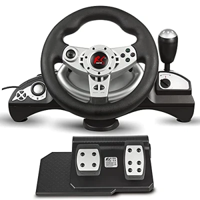 Imagen de NanoRS RS700 Volante de Carreras Ángulo Rotación 270 8 en 1 Palanca Cambios Vibraciones Compatible con PS4 / PS3 Xbox ONE/PC (X Input/D Input) Android