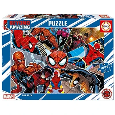 Imagen de Educa Puzzle de 1000 piezas para adultos Spider Man Beyond Amazing Piezas, Incluye pegamento Fix Poder pegarlo una Vez finalizado A partir 14 años (19487)