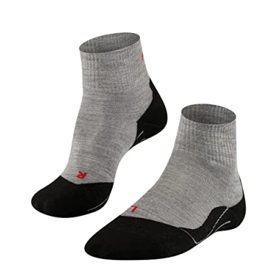 Imagen de FALKE TK5 Wander Short M SSO lana hilo funcional anti ampollas fino 1 par, Calcetines para senderismo Hombre, Gris (Light Grey 3403), 39 41