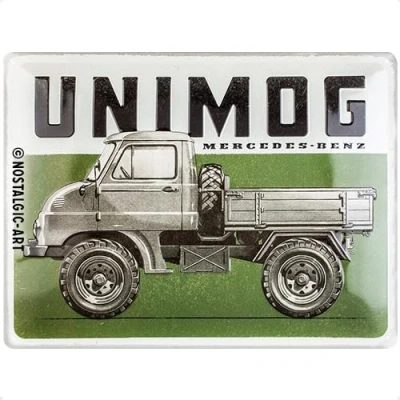 Imagen de Nostalgic Art Cartel de chapa retro, Daimler Truck Unimog Idea regalo para aficionados coches, metálico, Diseño vintage, 30 x 40 cm