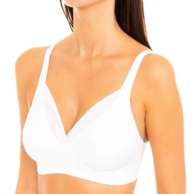 Imagen de Playtex Sujetador sin aros Feel Good Support de microfibra para mujer x1, Blanco, 80B