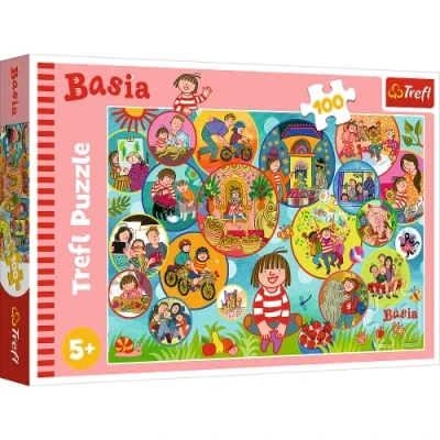 Imagen de Trefl 100 Elementos Rompecabezas Coloridos con Personajes de Cuentos Hadas, Entretenimiento Creativo, Diversión para Niños a Partir 5 Años Puzzle, color, pasa el día basia (16453)