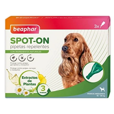 Imagen de Beaphar Pipetas Repelentes Perro Mediano 3 x 2ml, De 15 a 30 Kg