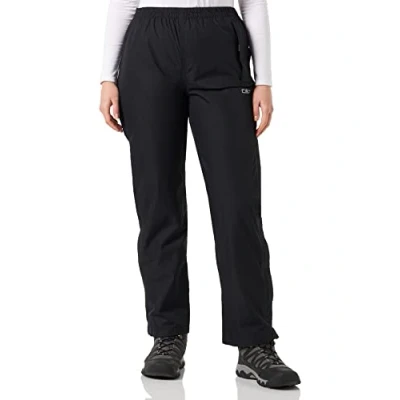 Imagen de CMP Pantalón Lluvia Mujer Con Forro Y Cremalleras Laterales Largas, Negro, XXXL