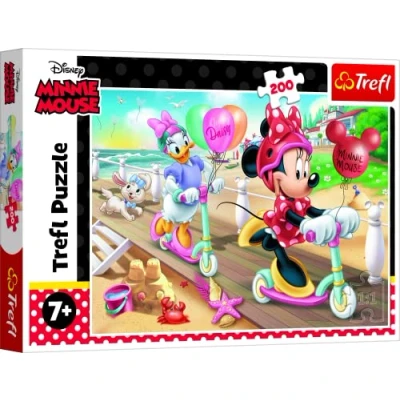 Imagen de Trefl de 200 Piezas, para niños a Partir 7 años Puzzle, Color Playa, Disney Minnie