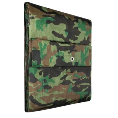 Imagen de KOTARBAU® lona de protección reforzada, 6 x m, color camuflaje, 80 g/m2, con ojales, impermeable, resistente a desgarros, industrial o para construcción,